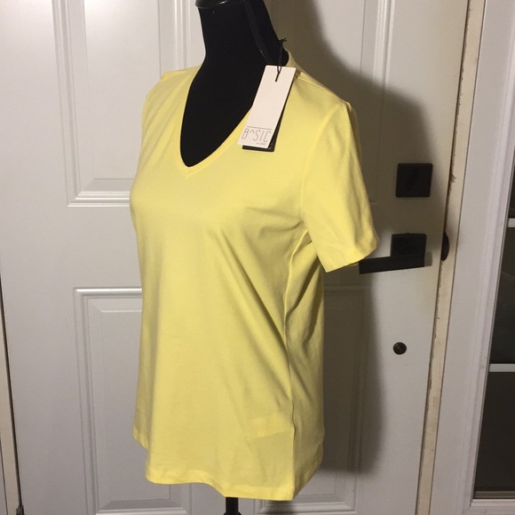 Basic By Yest Yemi Sunshine Yellow T-Shirt Size 10 NWT - Picture 7 of 16